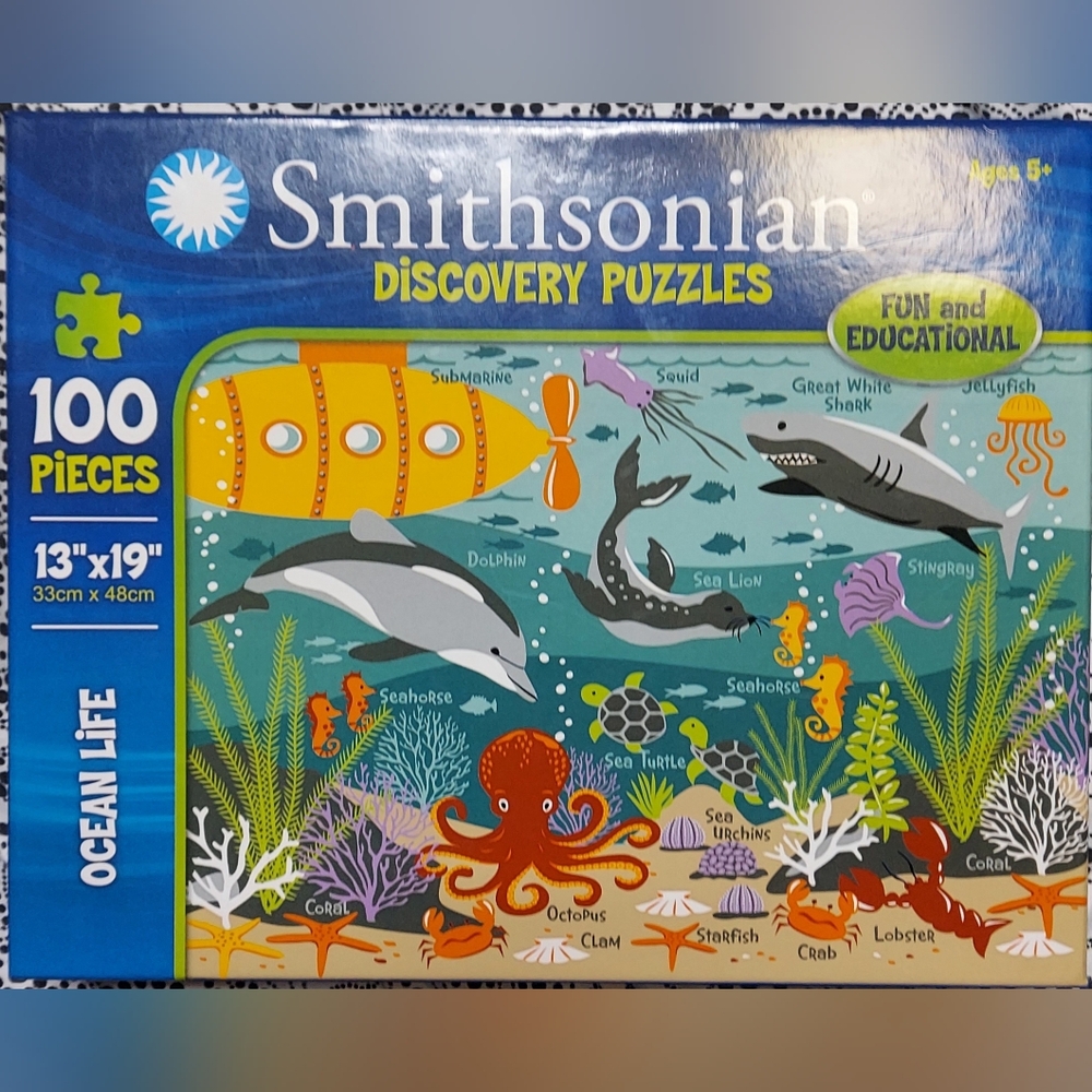 Smithsonian Discovery Puzzle "Ocean Life" -100 Pieces